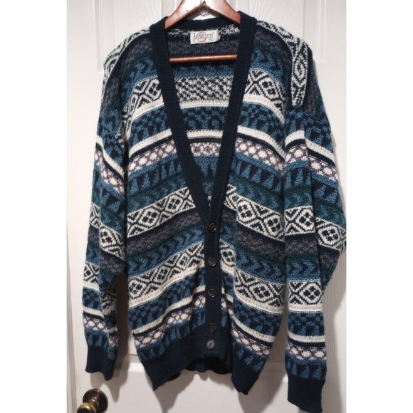 Jantzen Other - Vintage Jantzen Cardigan Size Large Sweater Dad Grandpa Knit Mens Preppy Retro